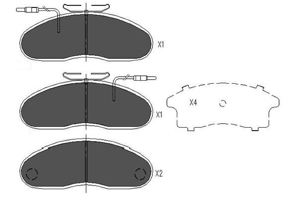 KAVO PARTS stabdžių trinkelių rinkinys, diskinis stabdys KBP-6535